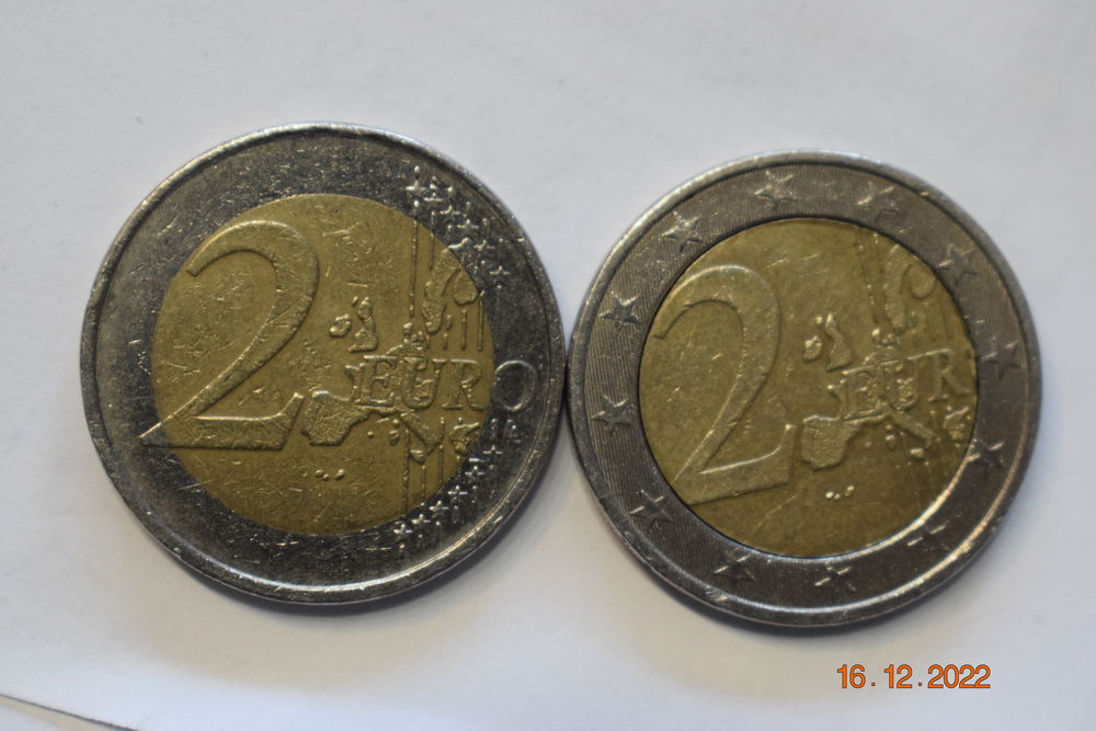 pi�ce de 2 euros allemande faut�e ,�toiles cot� pile invers� 1800 Fameck (57)