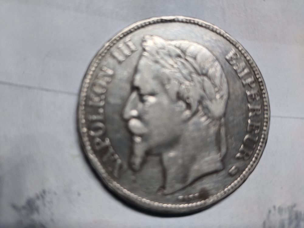 1 pi�ce de 5 franc en argent fran�aise ann�e 1868 . 200 Dolus-d'Ol�ron (17)