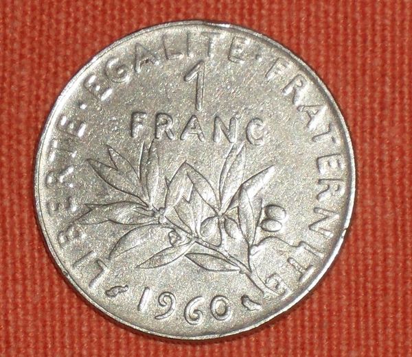 Pièce de 1 Franc Semeuse année 1960 50 Montreuil (93)