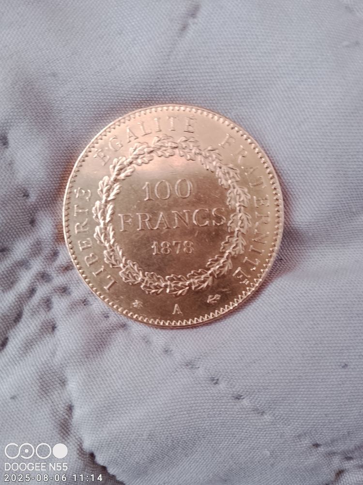 Pi�ce de 100 franc en or 3100 D�cines-Charpieu (69)