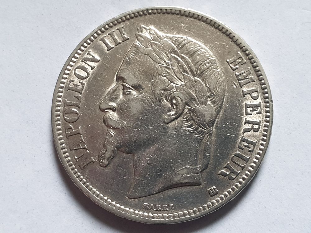 Pi�ce 5 Francs 1868 BB Napol�on III 70 Bordeaux (33)