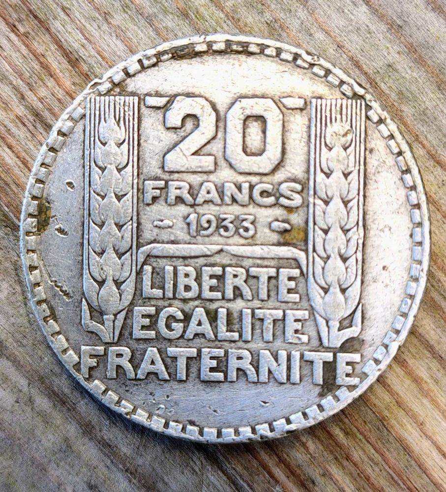 Pi�ce+de+20+francs+1933+TURIN 40 Palluau (85)