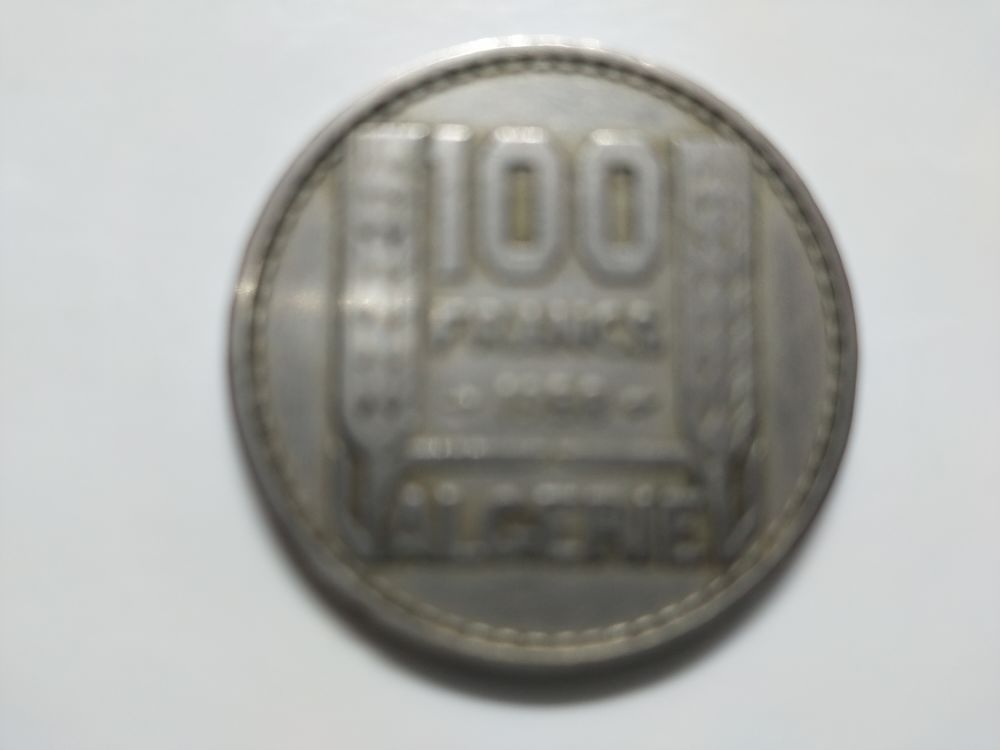 1 pi�ce de 100 francs alg�rienne  ann�e 1950 . 50 Dolus-d'Ol�ron (17)