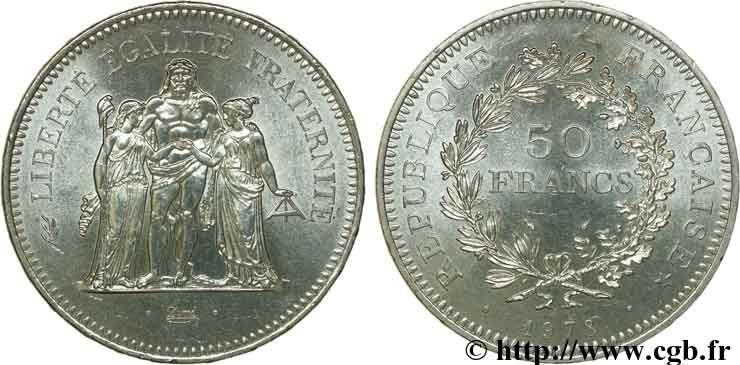 Une pi�ce de 50 Francs Argent 1978, type Hercule 50 Bosc-le-Hard (76)