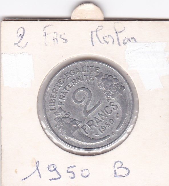 Pi�ce de 2 Francs Morlon 1950B 5 Vire (14)