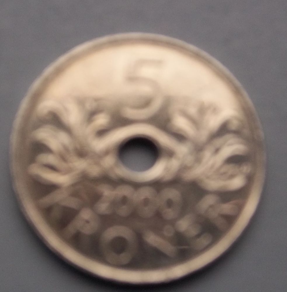 Pi�ce 5 Kroner ann�e 2000 Norv�ge 1 Colombier-Fontaine (25)