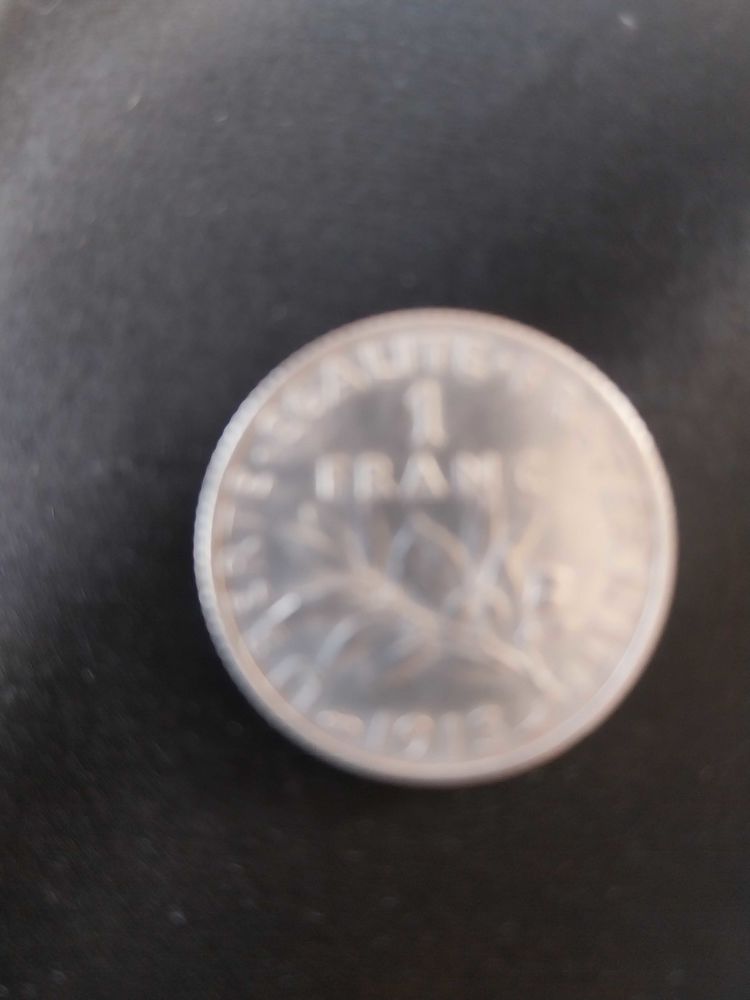 Pi�ce+monnaie+ancienne+1franc+ann�e+1915 8 Montceau-les-Mines (71)