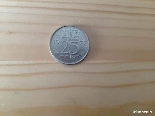 Pi�ce de monnaie - 25 Cents 1977 (Pays-Bas) 2 Dijon (21)