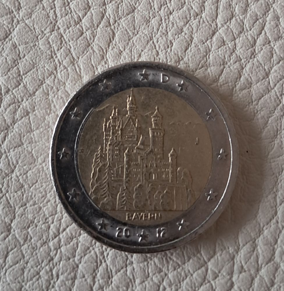 Pi�ce de monnaie comm�morative 2 euros Allemagne 2012 Bayern 4 Carnon Plage (34)