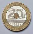 Pièce de monnaie 20 Francs Mont Saint-Michel 1992 République 2 Cormery (37)