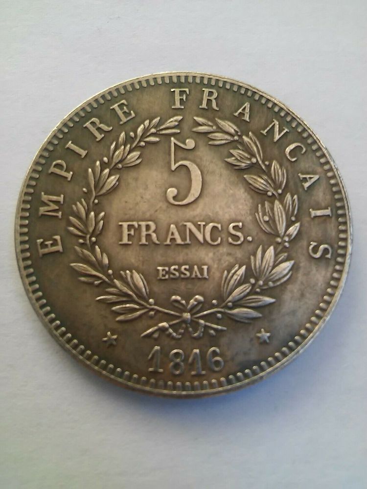 Pi�ce Monnaie Napoleon II 5 Francs 1816 Essai Gravee 10 Bandol (83)
