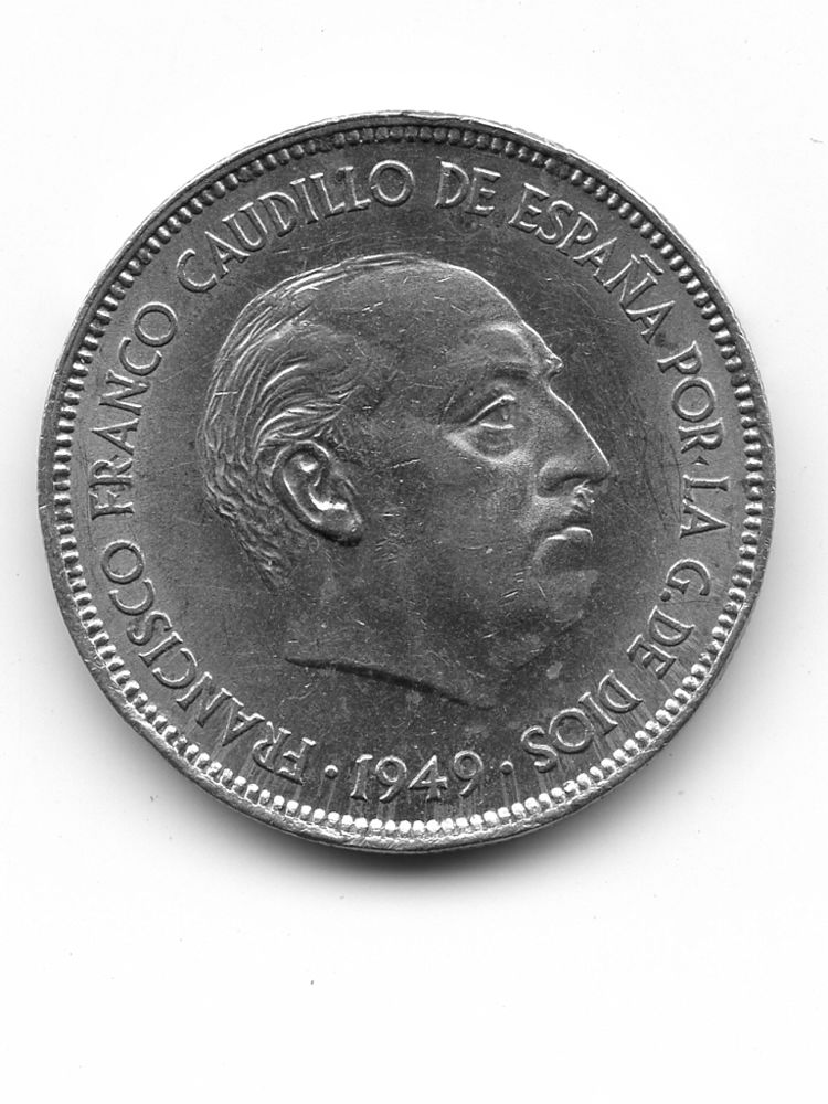 pi�ce 5 pesetas 1949 5 N�mes (30)