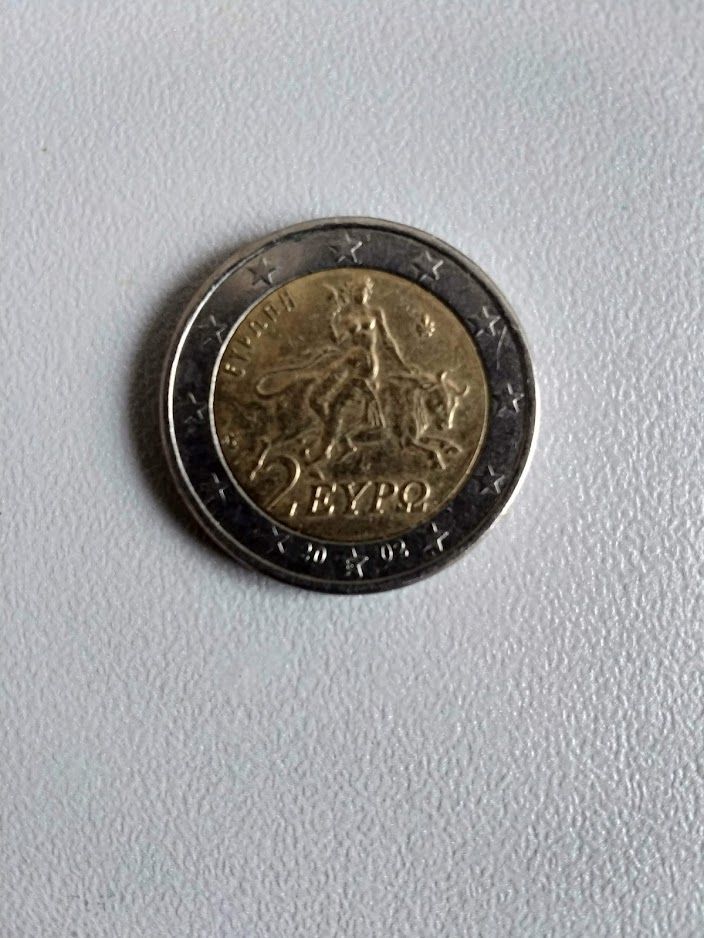 Pièce rare de 2 € grecque de 2002 avec un   s   10 L'Union (31)