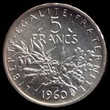 pièces argent 5 franc 600 Montauroux (83)
