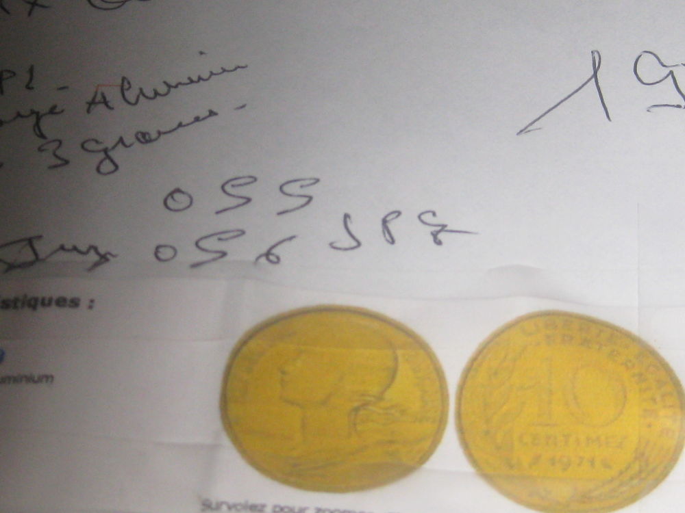 pi�ces de 10 centimes de francs 1971 bronz alumignium 0 Gennevilliers (92)