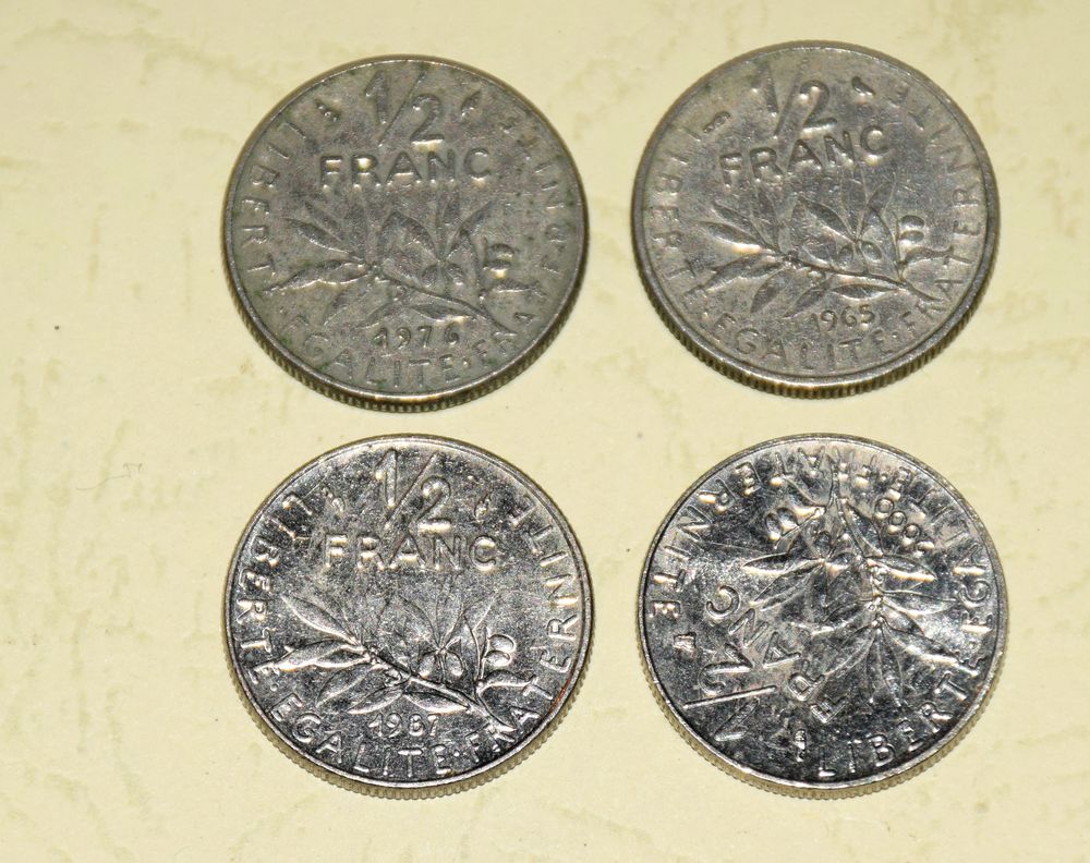 Lot 4 Pi�ces 50 centimes Semeuse - Roty 3 Roissy-en-Brie (77)