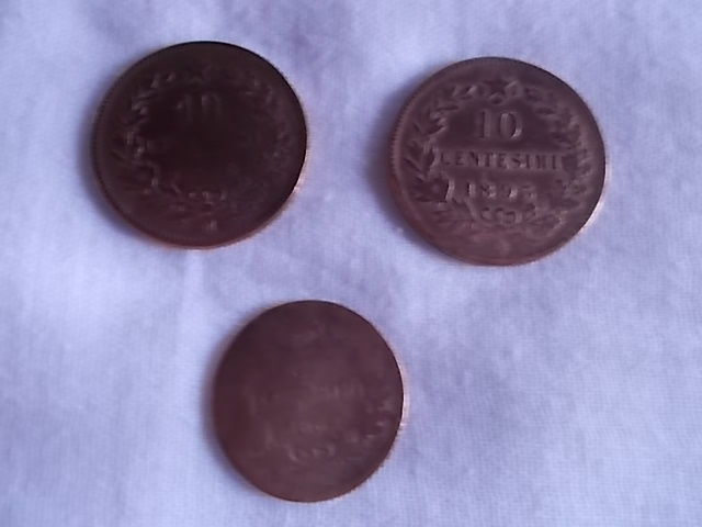pi�ces de  centimi  vittorio emmanuel et umberto II 0 Chissey-en-Morvan (71)