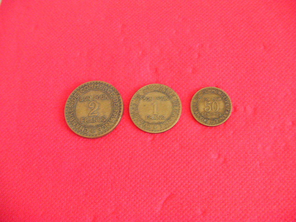 Pi�ces Chambre de Commerce 0,50cts - 1F et 2F 0 Saint-Etienne (42)