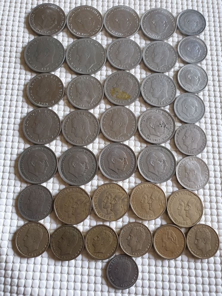 Lot de 38 pi�ces Espagne 50 Bordeaux (33)