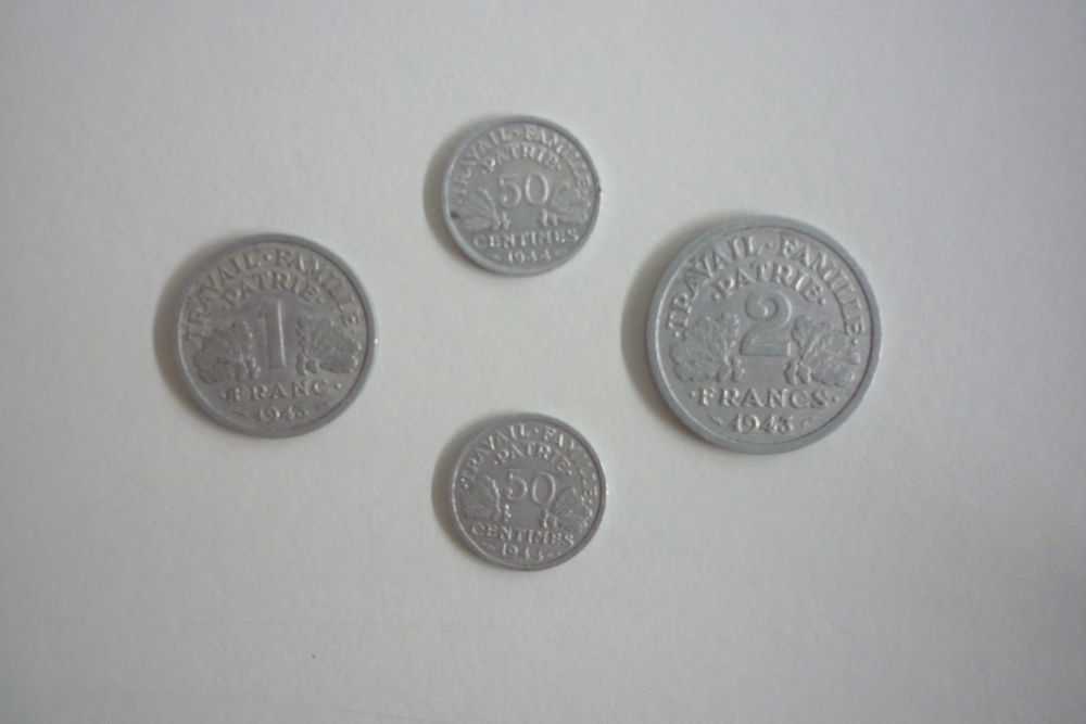 4 pi�ces �tat fran�ais 50 Ch�teaubriant (44)