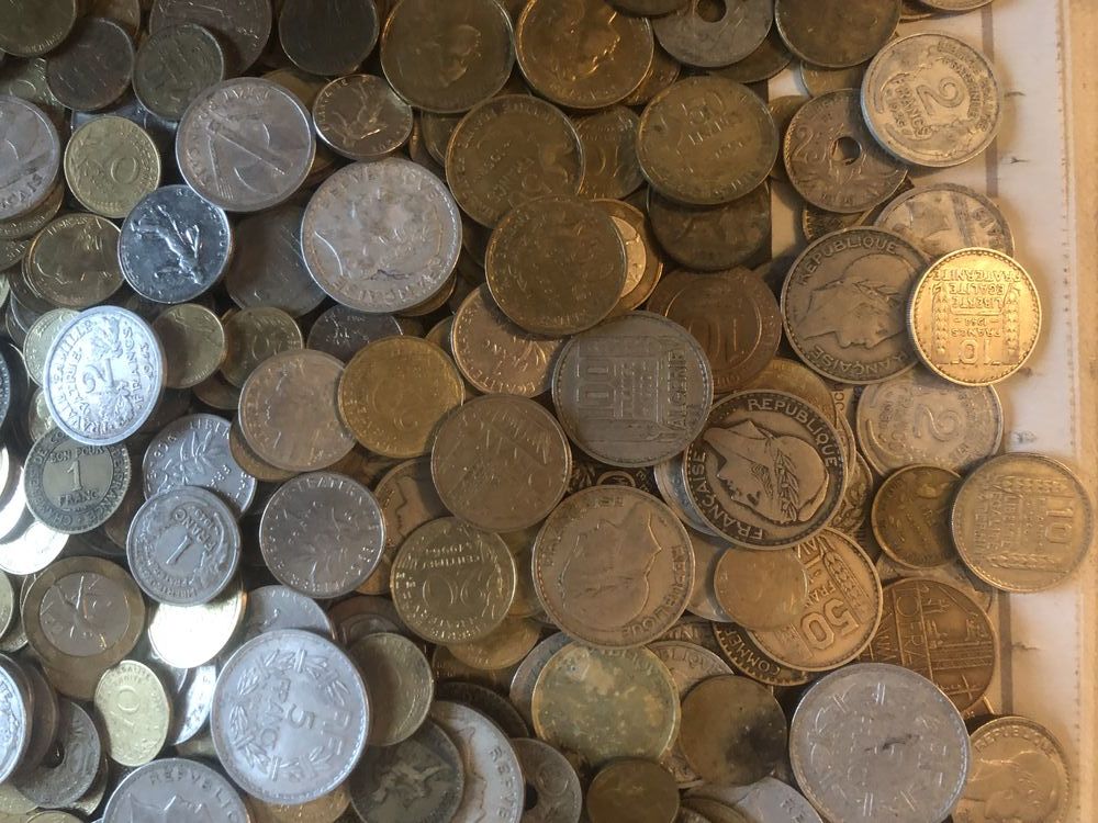 2 Kg de pi�ces Fran�aise de 1900 � 2000 0 Saint-Domineuc (35)