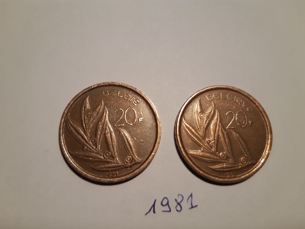 2 PIECES 20 Francs BELGE 5 Obernai (67)