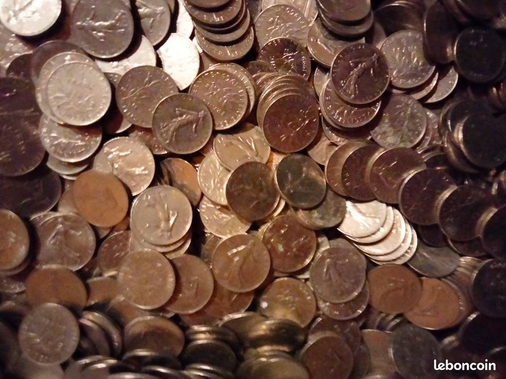 lot de 130 pi�ces de monnaie 1 francs et 5 francs
35 Cr�hange (57)