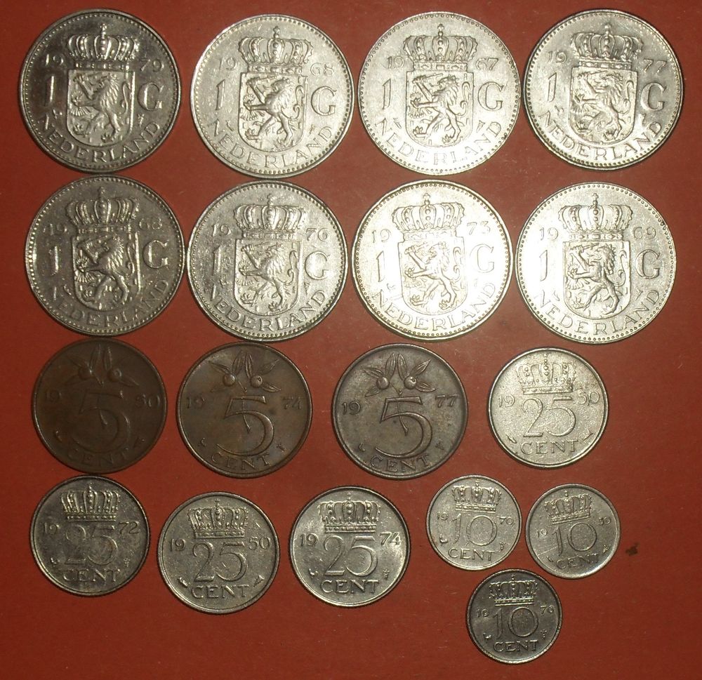 18 Pi�ces de monnaie PAYS BAS / NEDERLAND. 20 Montreuil (93)