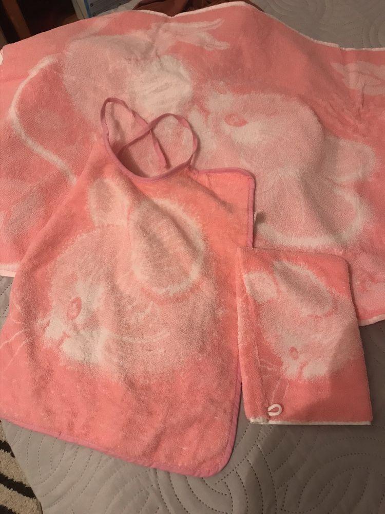 3 pieces de toilette Eponge ROSE/BLANC 12 Saint-Genis-Laval (69)