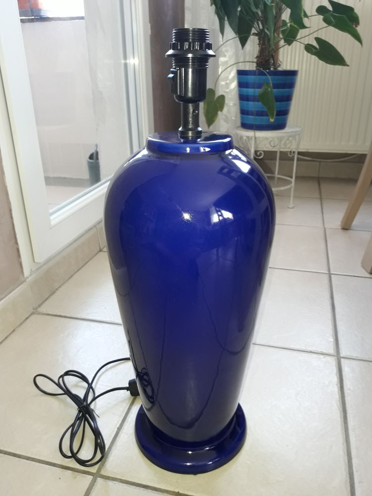Pied de lampe c�ramique bleu 1 ou  2 pi�ces 50 Oullins (69)