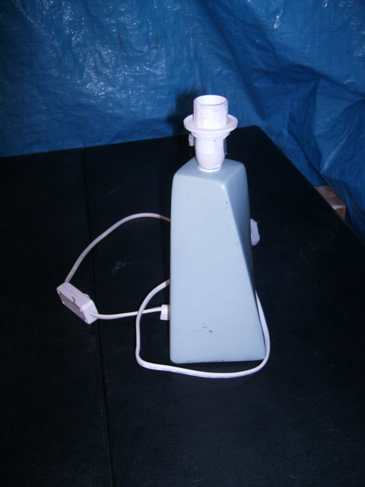 Pied de lampe céramique bleu 5 Wolxheim (67)