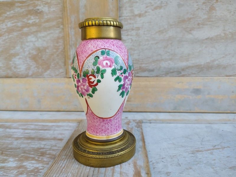 Pied Lampe Porcelaine Style Chine Compagnie des Indes Samson 90 Loches (37)