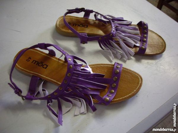 Nu-pieds � franges Violet pt 40-neuves � 5 � 5 Bouxwiller (67)