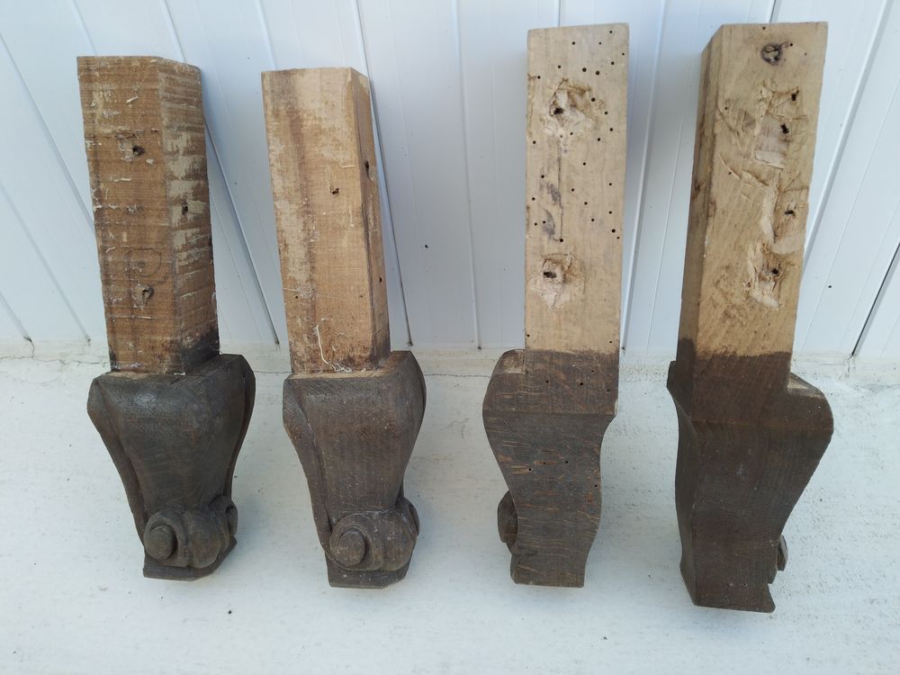 pieds de lit en h�tre 5 Pr�failles (44)