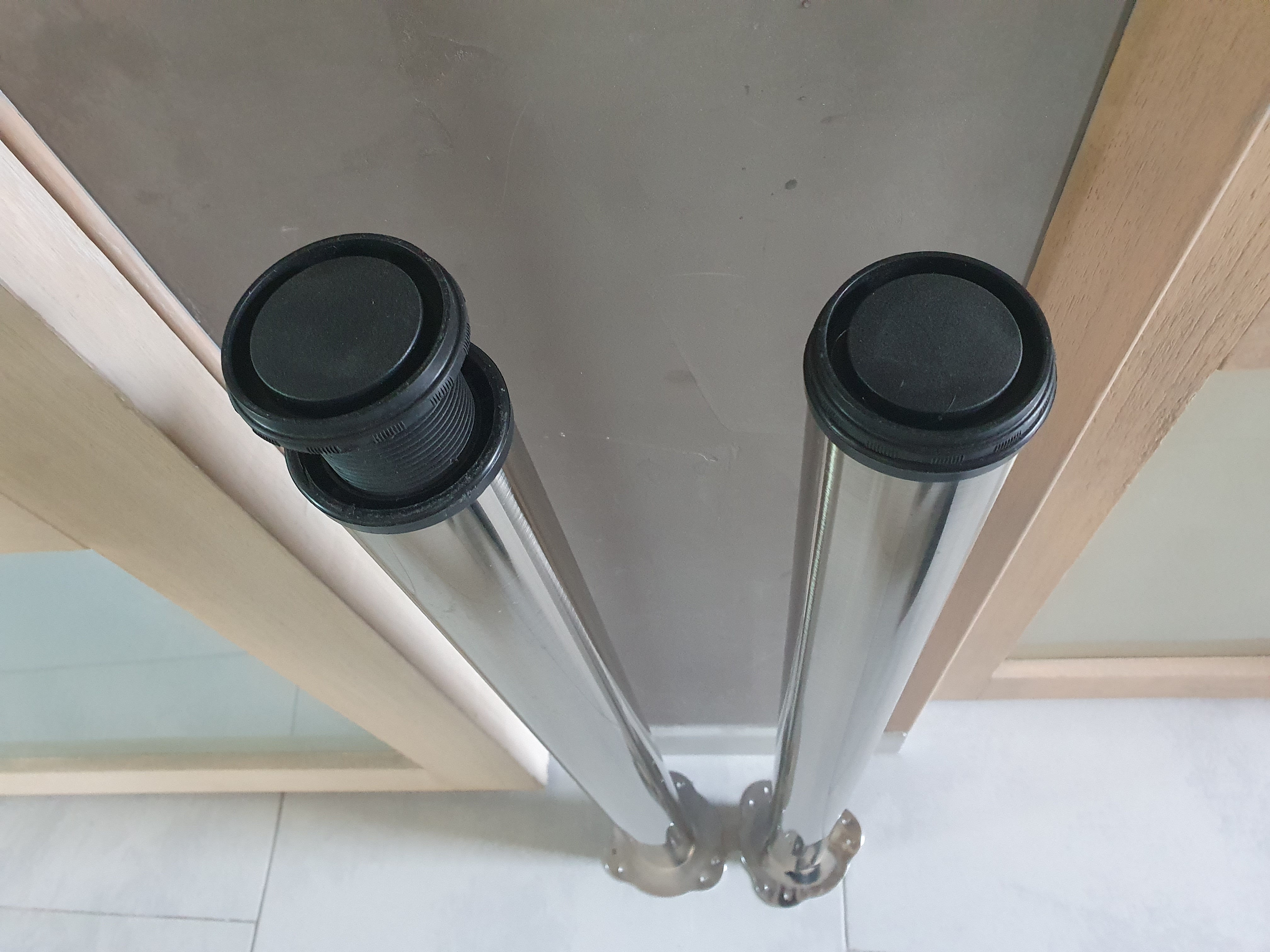 Lot de 2 pieds inox 35 M�zin (47)