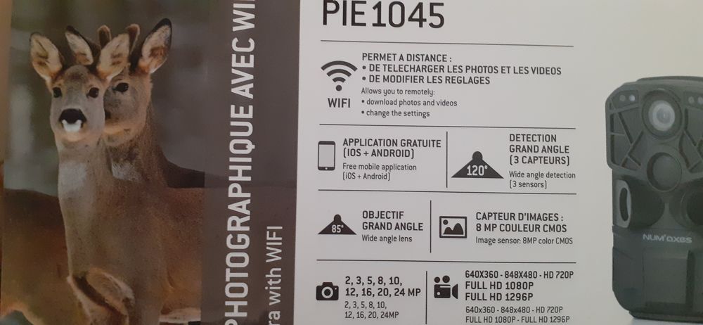 PIEGE PHOTOGRAPHIQUE AVEC WIFI NUM axes PIE 1045 140 Marnay (86)