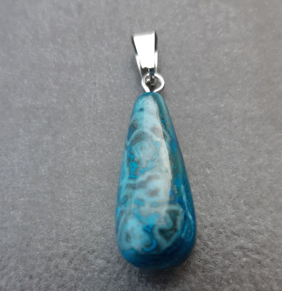 pierre Malachite Chrysocolle, suspendue 3,5 cm 4 La Seyne-sur-Mer (83)