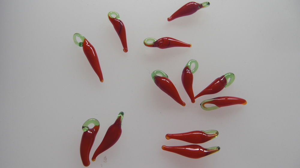 un lot de 12 piments en verre 2 Reipertswiller (67)