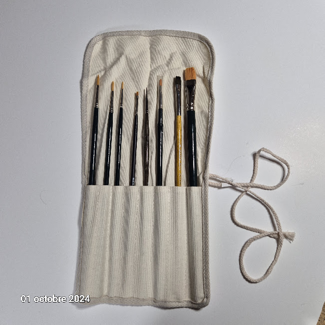 Lot de pinceaux grands manches plats et ronds isabey , milan 45 Saumur (49)