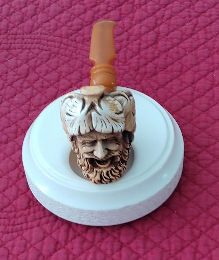 Pipe ancienne en �cume de mer, t�te de Bacchus 50 Limoges (87)
