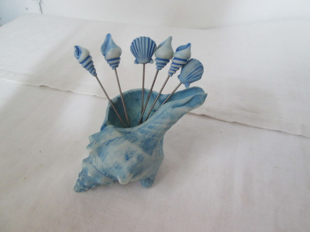 Set de piques ap�ritif forme de coquillage d�cor bord de mer 10 Chauriat (63)