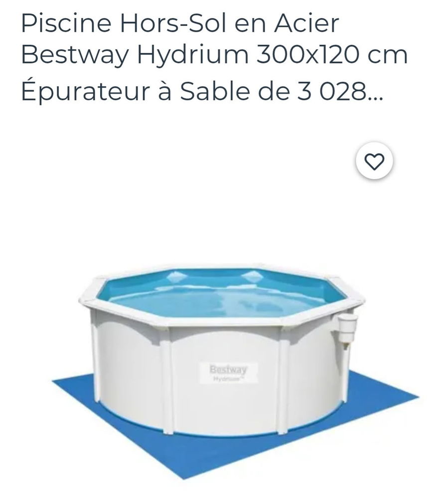 Piscine  acier 700 Tourcoing (59)