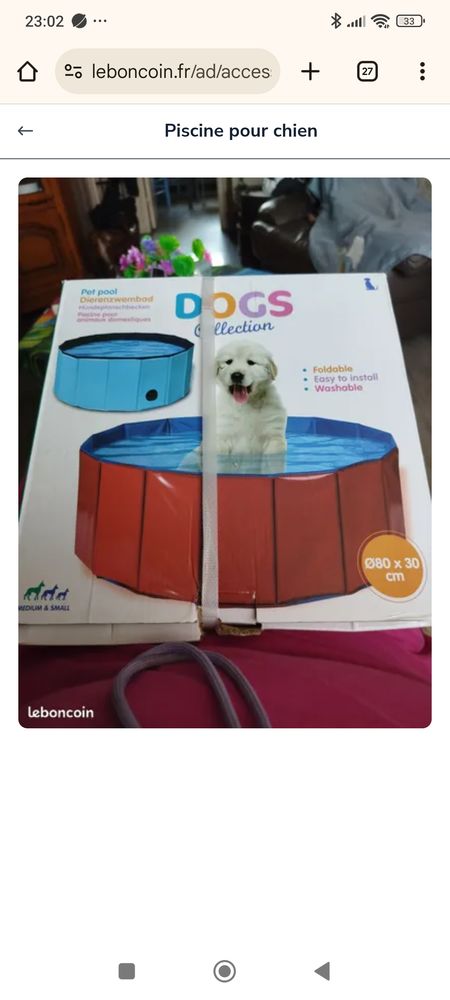 Piscine chien encore sous blister 20 Chelles (77)