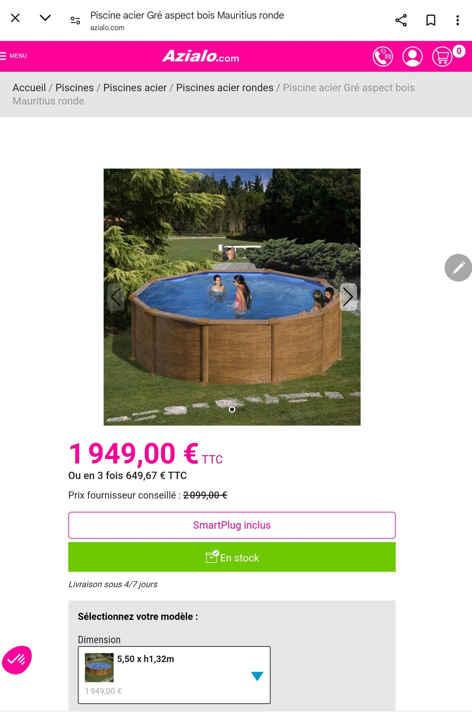 Piscine hors sol 950 Balan (01)