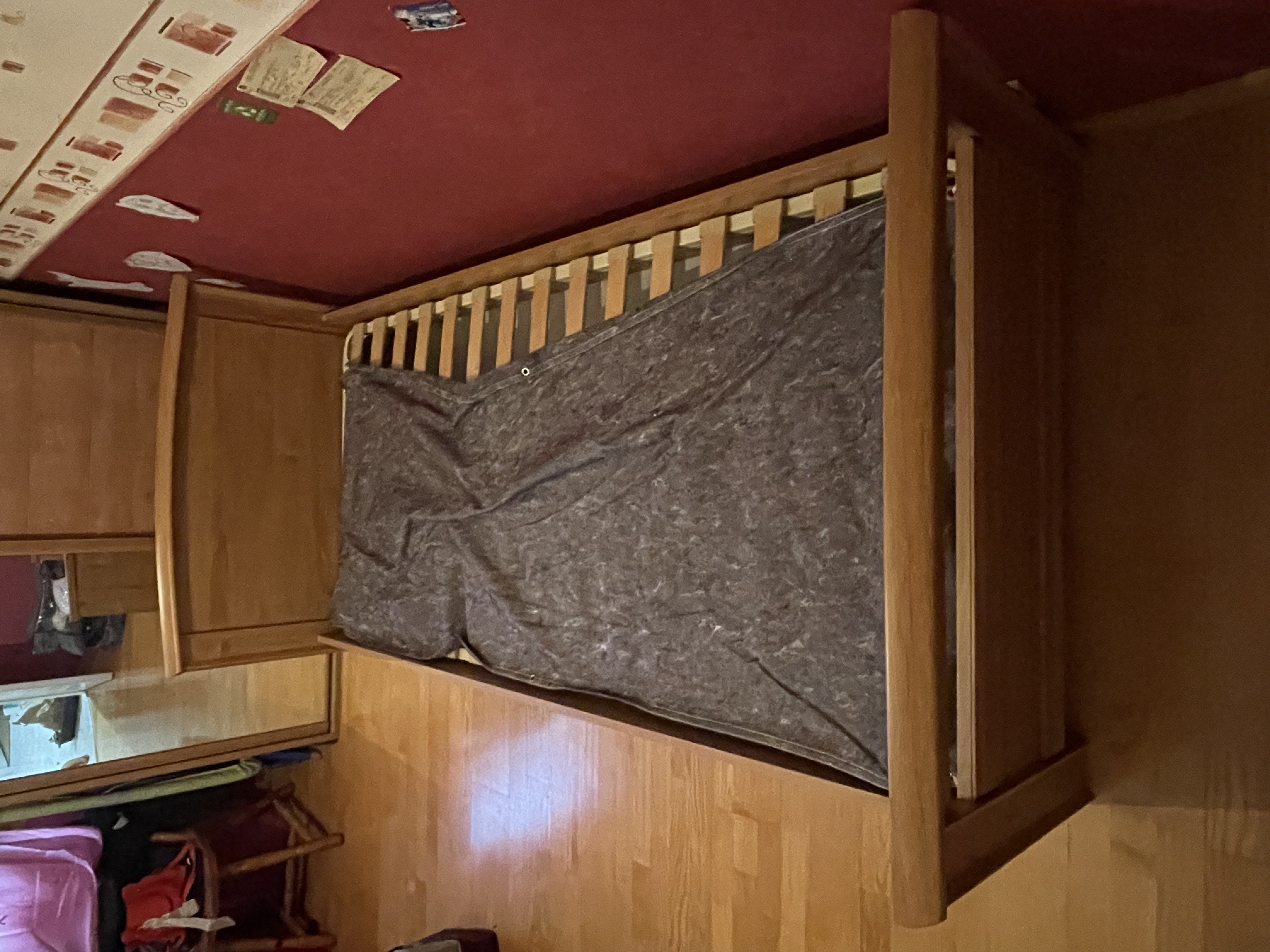 Lit une place avec tiroir et cadre � lattes 50 Roulans (25)