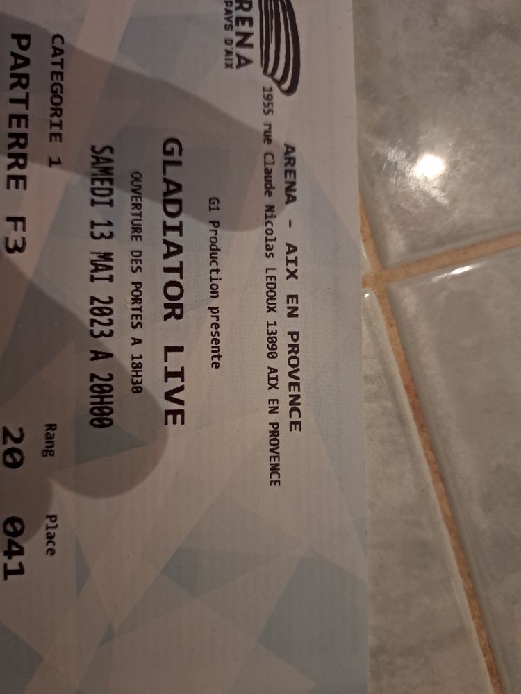 place de concert GLADIATOR LIVE Arena aix en provence 200 Aix-en-Provence (13)