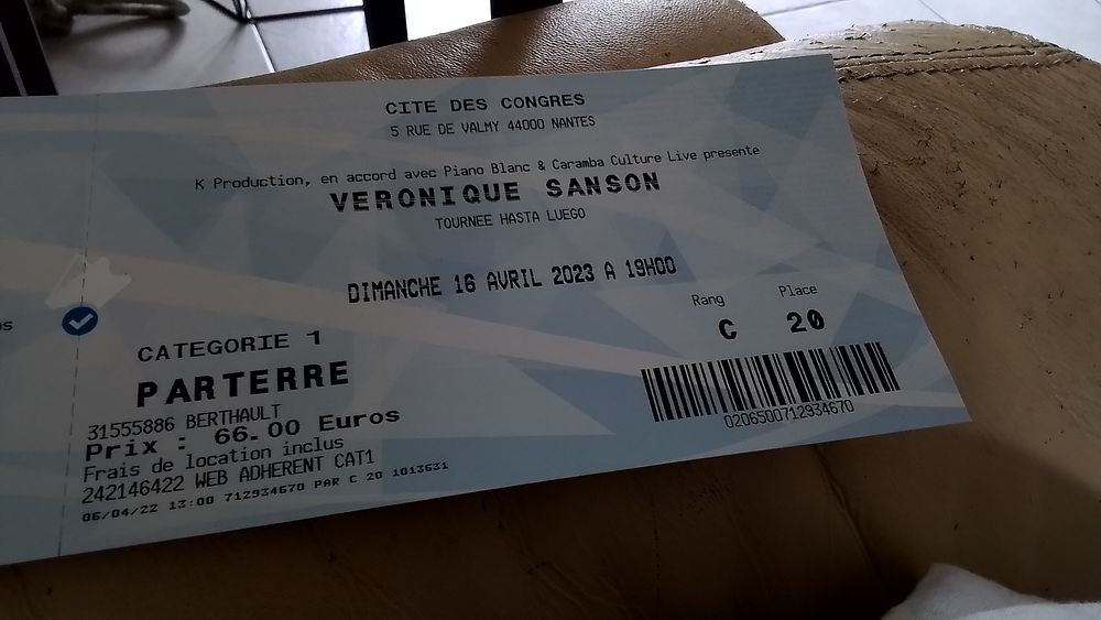 Place de concert V�ronique Sanson 
66 Aizenay (85)