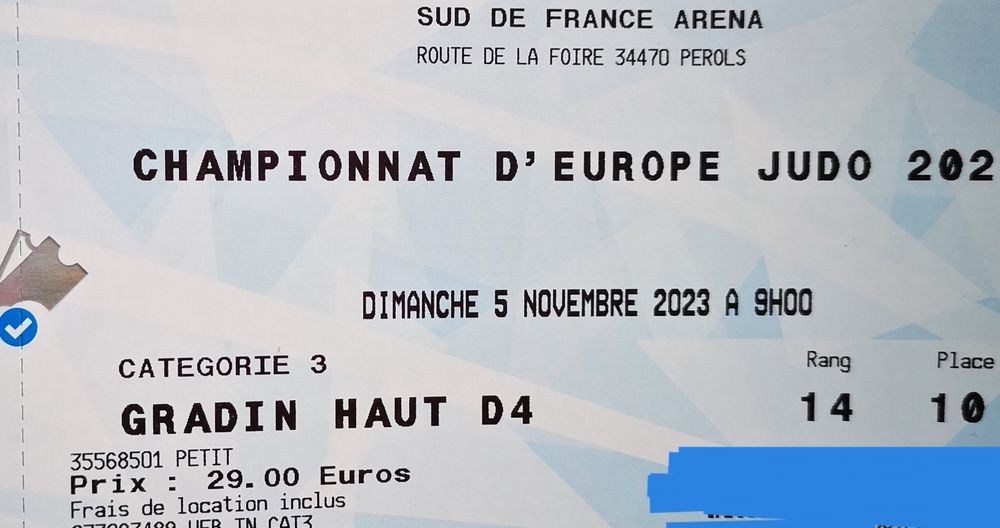 Place judo championnat d'Europe de judo Montpellier 20 Montpellier (34)