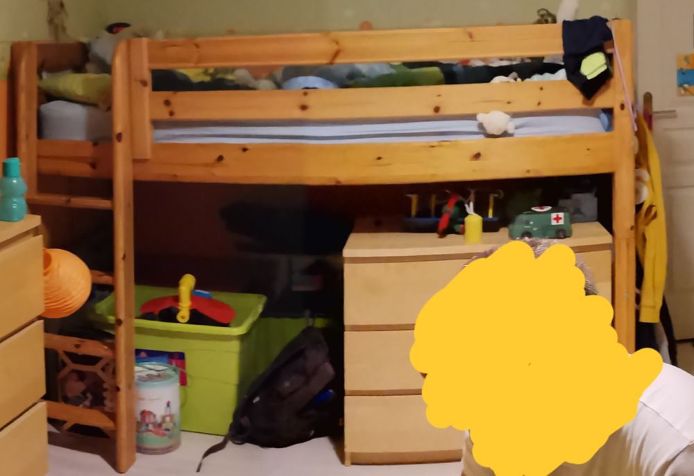 Lit 1 place en pin massif 0 Le Grand-Lemps (38)