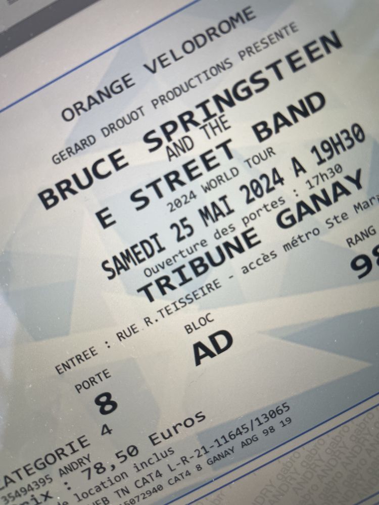 4 places du concert Bruce Springsteen 640 Marseille 1 (13)